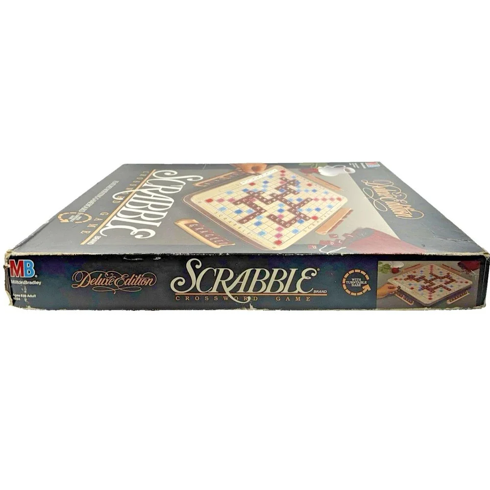 Scrabble Deluxe Edition Vintage 1989 Milton Bradley Board Game Complete